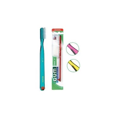 Gum Classic 411 spazzolino morbido antiplacca colori assortiti con cappuccio