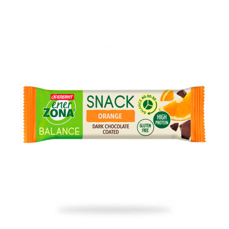 Enervit Enerzona Snack Orange barretta proteica all'arancia ricoperta di cioccolato fondente 33 g