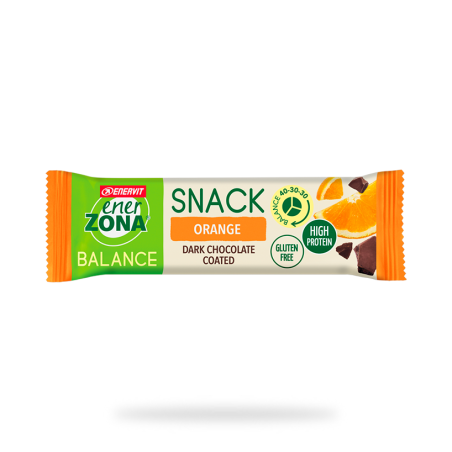 Enervit Enerzona Snack Orange barretta proteica all'arancia ricoperta di cioccolato fondente 33 g Enervit Enerzona Snack Orange barretta proteica all'arancia ricoperta di cioccolato fondente 33 g