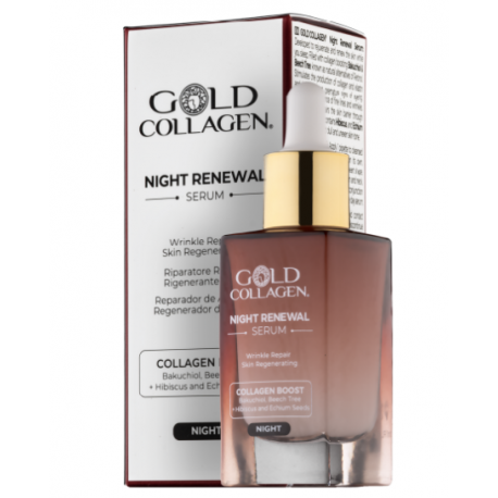 Gold Collagen Night Renewal Serum - Siero viso viso riparatore e rigenerante 30 ml