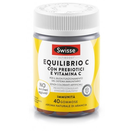 Swisse Equilibrio C - 40 Caramelle gommose con vitamina C e prebiotici per il sistema immunitario