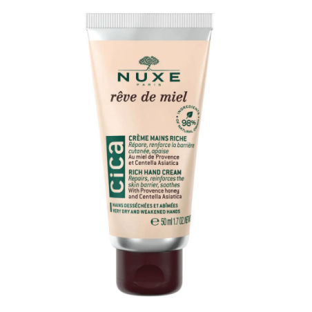Nuxe Reve de miel CICA Crema mani ricca per mani secche e rovinate 50 ml Nuxe Reve de miel CICA Crema mani ricca per mani secche e rovinate 50 ml