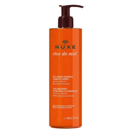 Nuxe Reve de Miel Gel lavante viso e corpo ultra ricco miele e girasole 400 ml Nuxe Reve de Miel Gel lavante viso e corpo ultra ricco miele e girasole 400 ml