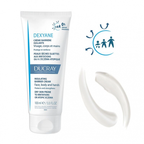 Ducray Dexyane Crema Barriera isolante per viso corpo e mani con eczema 100 ml