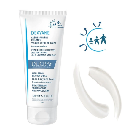 Ducray Dexyane Crema Barriera isolante per viso corpo e mani con eczema 100 ml Ducray Dexyane Crema Barriera isolante per viso corpo e mani con eczema 100 ml