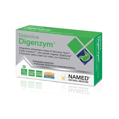 Disbioline Digenzym integratore per funzione digestiva epatica 30 compresse Disbioline Digenzym integratore per funzione digestiva epatica 30 compresse