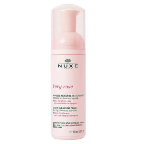 Nuxe Very Rose Mousse leggera detergente per il viso alla rosa 150 ml