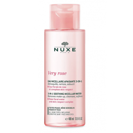 Nuxe Very Rose Acqua micellare struccante e lenitiva 3 in 1 per pelle normale 400 ml