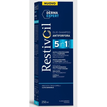 Restivoil Derma Expert Olio-shampoo antiforfora 5 in 1 plus anti squame 250 ml Restivoil Derma Expert Olio-shampoo antiforfora 5 in 1 plus anti squame 250 ml