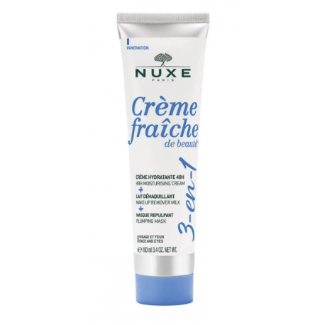 Nuxe Creme Fraiche 3 in 1 - Crema idratante, struccante e rimpolpante 100 ml