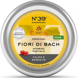 Lemon Pharma Fiori di Bach N°39 Emergenza morbide pastiglie per calma e serenità gusto prugna 50 g