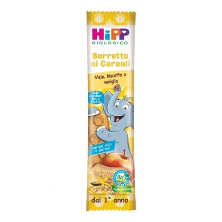 HiPP Barretta Ai Cereali Mela Biscotto e Vaniglia snack per bambini 20g HiPP Barretta Ai Cereali Mela Biscotto e Vaniglia snack per bambini 20g