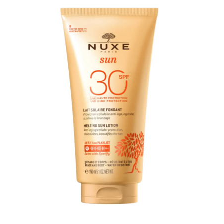 Nuxe Sun Lait Delicieux latte solare alta protezione SPF30 viso corpo 150 ml Nuxe Sun Lait Delicieux latte solare alta protezione SPF30 viso corpo 150 ml