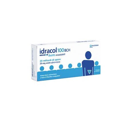 Valderma Idracol 100 BCH 10 bustine idrosolubili per il benessere di stomaco e intestino