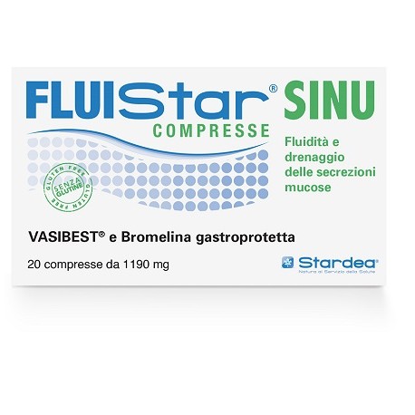 Fluistar Sinu integratore per fluidità e drenaggio delle secrezioni mucose 20 compresse