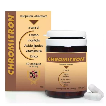 Chromitron integratore per metabolismo dei macronutrienti 40 capsule Chromitron integratore per metabolismo dei macronutrienti 40 capsule