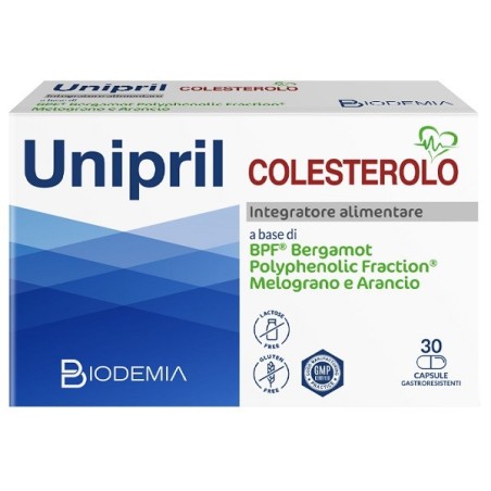 Unipril Colesterolo integratore per il benessere cardiaco 30 capsule gastroresistenti Unipril Colesterolo integratore per il benessere cardiaco 30 capsule gastroresistenti
