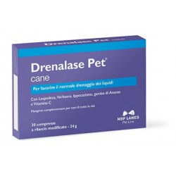 Drenalase Pet integratore per drenaggio dei liquidi interstiziali dei cani 30 compresse