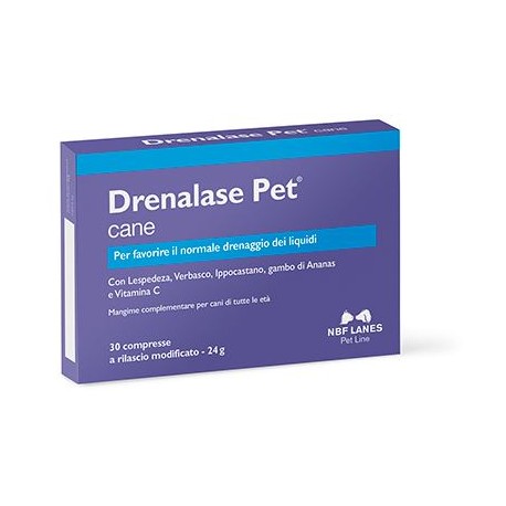 Drenalase Pet integratore per drenaggio dei liquidi interstiziali dei cani 30 compresse