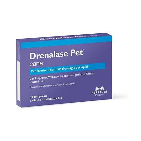Drenalase Pet integratore per drenaggio dei liquidi interstiziali dei cani 30 compresse