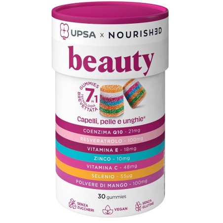 Upsa X Nourished Beauty 30 Gummies per capelli, pelle e unghie Upsa X Nourished Beauty 30 Gummies per capelli, pelle e unghie
