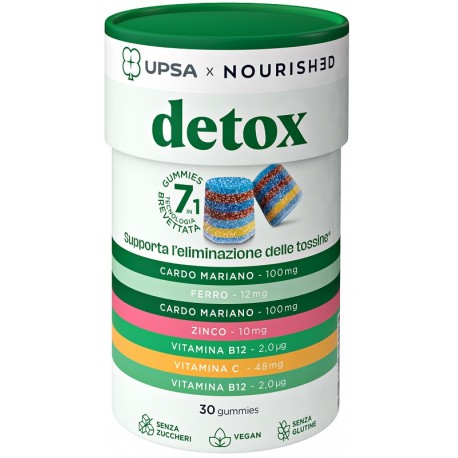 Upsa X Nourished Detox 30 Gummies - Caramelle gommose per eliminare le tossine