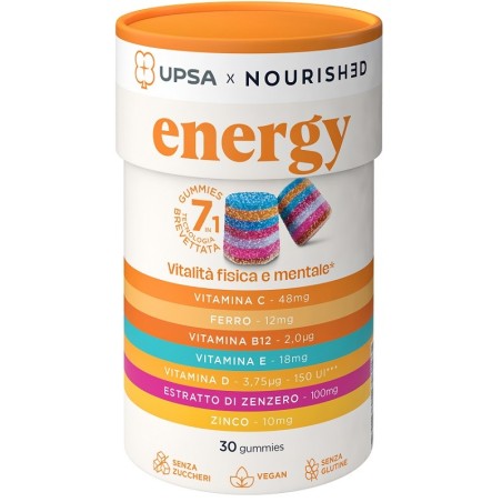 Upsa X Nourished Energy 30 Gummies per vitalità fisica e mentale Upsa X Nourished Energy 30 Gummies per vitalità fisica e mentale