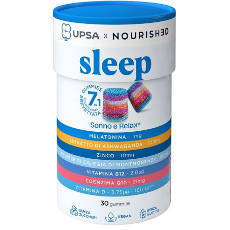 Upsa X Nourished Sleep 30 Gummies - Caramelle gommose per sonno relax Upsa X Nourished Sleep 30 Gummies - Caramelle gommose per sonno relax