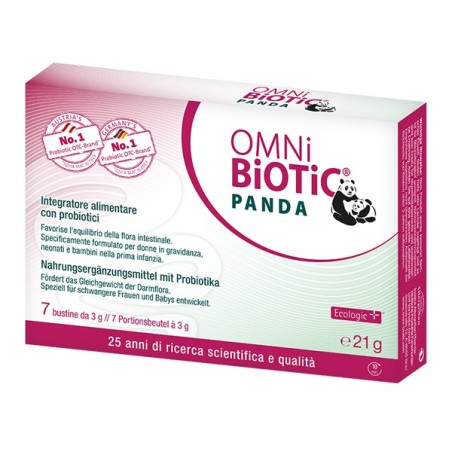 Omni Biotic Panda integratore con probiotici per flora intestinale in gravidanza 7 bustine Omni Biotic Panda integratore con probiotici per flora intestinale in gravidanza 7 bustine