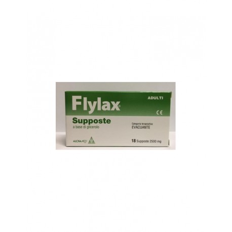 Flylax Supposte a base di glicerolo per adulti 18 x 2500 mg