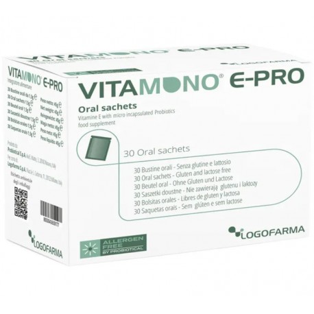 Logofarma Vitamono E Pro integratore per pelle e intestino 30 bustine idrosolubili