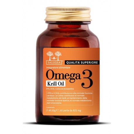 Salugea Omega 3 Krill Oil integratore per funzione cardiaca 60 perle