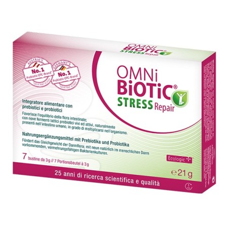 Omni Biotic Stress Repair integratore con probiotici e prebiotici 7 bustine Omni Biotic Stress Repair integratore con probiotici e prebiotici 7 bustine