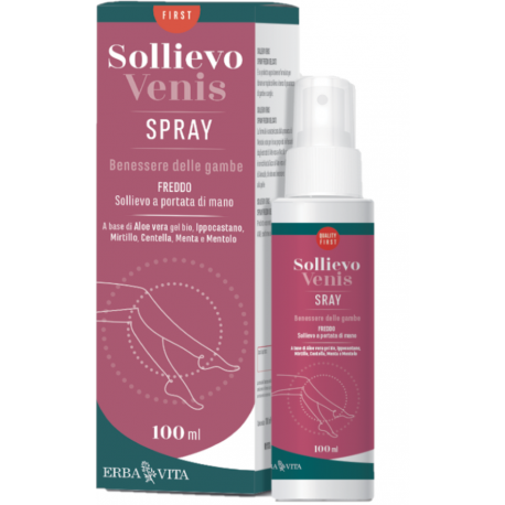 Erba Vita Sollievo Venis spray freddo delicato per il benessere delle vene 100 ml