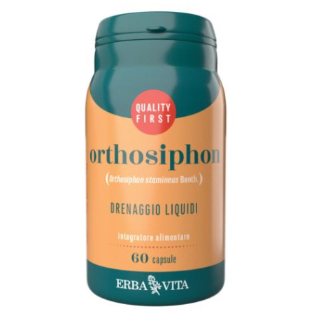 Erba Vita Orthosiphon integratore per il drenaggio dei liquidi 60 capsule Erba Vita Orthosiphon integratore per il drenaggio dei liquidi 60 capsule