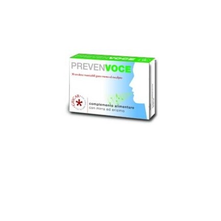 Prevenvoce integratore per benessere della gola 30 tavolette menta eucalipto Prevenvoce integratore per benessere della gola 30 tavolette menta eucalipto