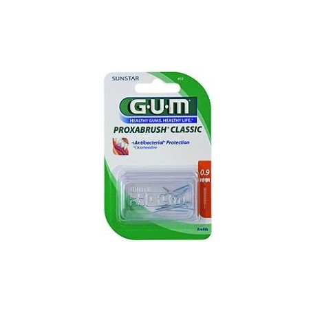 Gum Proxabrush Classic 8 scovolini interdentali con clorexidina 0,9 mm Gum Proxabrush Classic 8 scovolini interdentali con clorexidina 0,9 mm