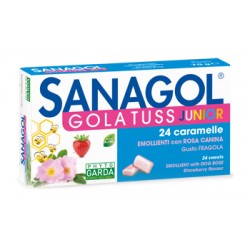 Named Sanagol Gola Tuss Junior Fragola 24 caramelle emollienti con rosa canina