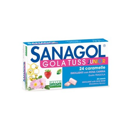 Named Sanagol Gola Tuss Junior Fragola 24 caramelle emollienti con rosa canina Named Sanagol Gola Tuss Junior Fragola 24 caramelle emollienti con rosa canina