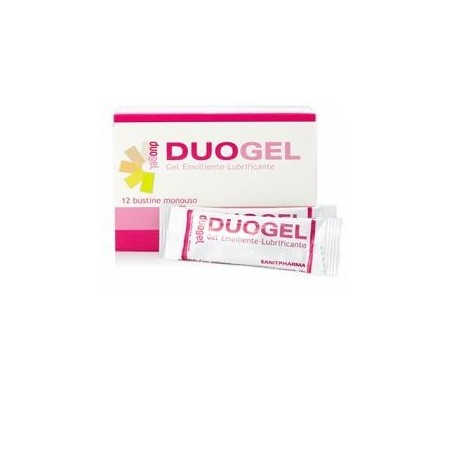 Duogel Gel intimo emolliente lubrificante deodorante per zone intime femminili 12 bustine monouso Duogel Gel intimo emolliente lubrificante deodorante per zone intime femminili 12 bustine monouso