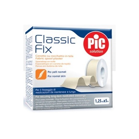 PIC Classic Fix Cerotto in tela su rocchetto bianco 1,24 x 500 cm PIC Classic Fix Cerotto in tela su rocchetto bianco 1,24 x 500 cm