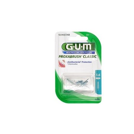 Gum Proxabrush Classic 8 scovolini interdentali con clorexidina 1,6 mm Gum Proxabrush Classic 8 scovolini interdentali con clorexidina 1,6 mm