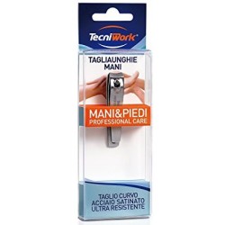 Tecniwork Tagliaunghie Mani in acciaio satinato resistente 1 pezzo