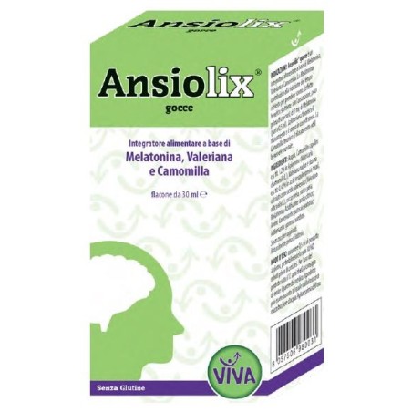 Tuscopharm Ansiolix integratore di melatonina valeriana camomilla in gocce 30 ml Tuscopharm Ansiolix integratore di melatonina valeriana camomilla in gocce 30 ml