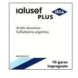 Ialuset garze con acido ialuronico per ferite e ustioni non infette 10 x 10 cm 10 pezzi