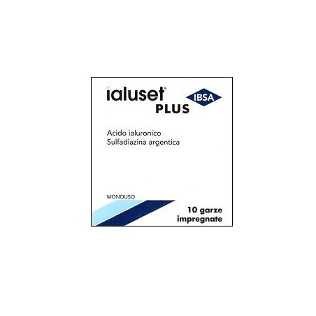 Ialuset garze con acido ialuronico per ferite e ustioni non infette 10 x 10 cm 10 pezzi Ialuset garze con acido ialuronico per ferite e ustioni non infette 10 x 10 cm 10 pezzi