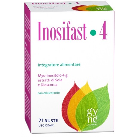 Valderma Inosifast 4 integratore per disturbi del ciclo mestruale con myo-inositolo 21 bustine