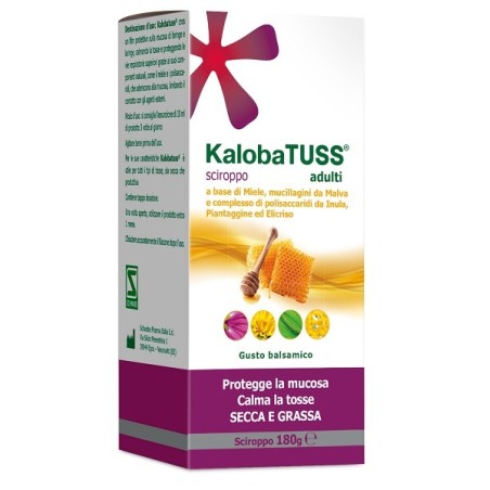 Kalobatuss Adulti Sciroppo effetto calmante della tosse secca e grassa 180 g Kalobatuss Adulti Sciroppo effetto calmante della tosse secca e grassa 180 g