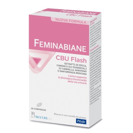 Biocure Feminabiane Cbu Flash integratore per vie urinarie 20 compresse Biocure Feminabiane Cbu Flash integratore per vie urinarie 20 compresse