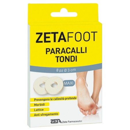 Zetafoot Paracalli tondi protettivi in lattice morbidi grandi 8 pezzi Zetafoot Paracalli tondi protettivi in lattice morbidi grandi 8 pezzi